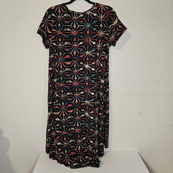 Black Multi-color short sleeve dress - Picture 2 of 5